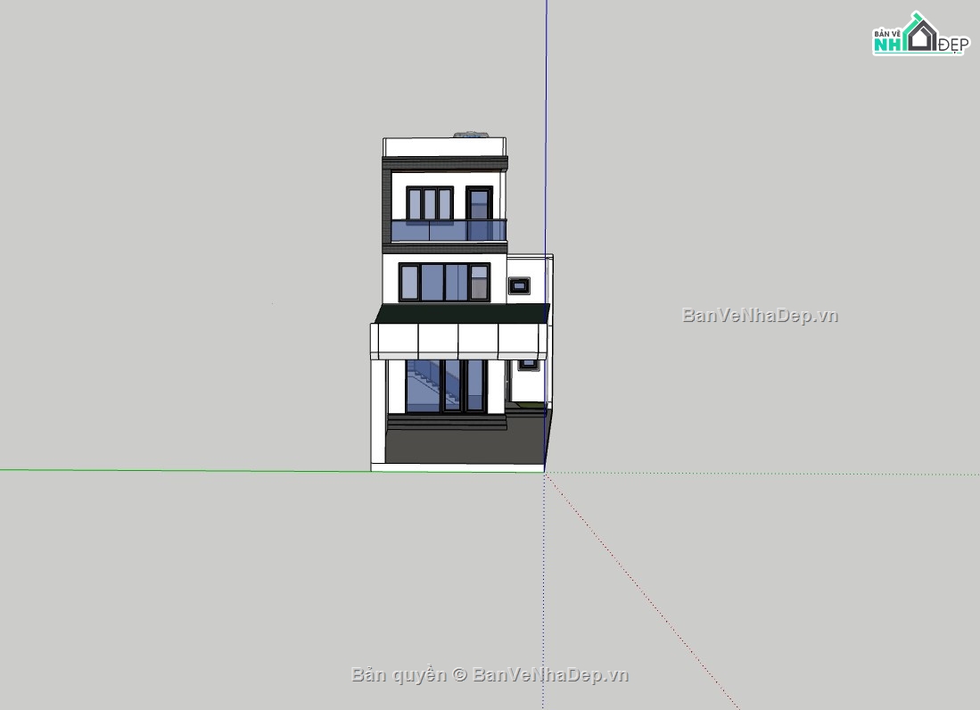 nhà phố 3 tầng,su nhà phố,sketchup nhà phố,su nhà phố 3 tầng,sketchup nhà phố 3 tầng