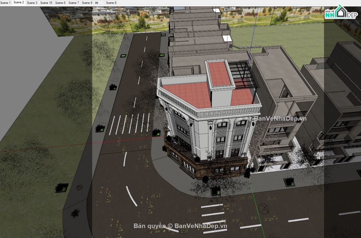 Model sketchup nhà 4 tầng,Model sketchup nhà phố,model sketchup nhà phố 4 tầng,File su nhà phố 4 tầng,model su nhà phố 4 tầng