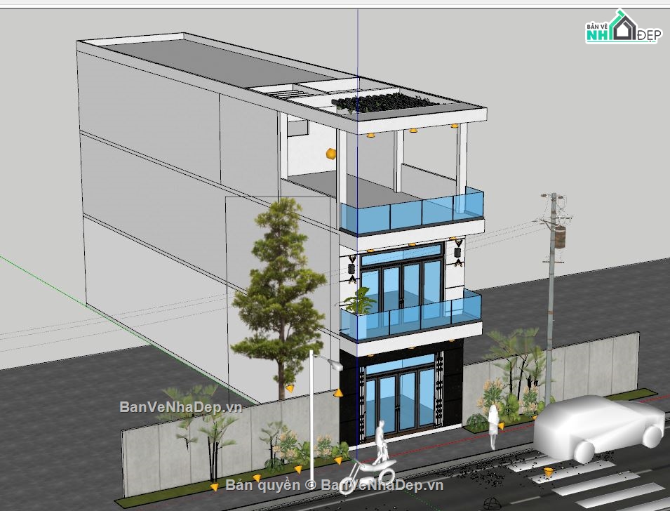 File sketchup nhà phố 3 tầng,Model 3d nhà phố 3 tầng,File su Nhà phố 3 tầng,nhà phố 3 tầng sketchup,Model su nhà phố 3 tầng,sketchup nhà phố 3 tầng