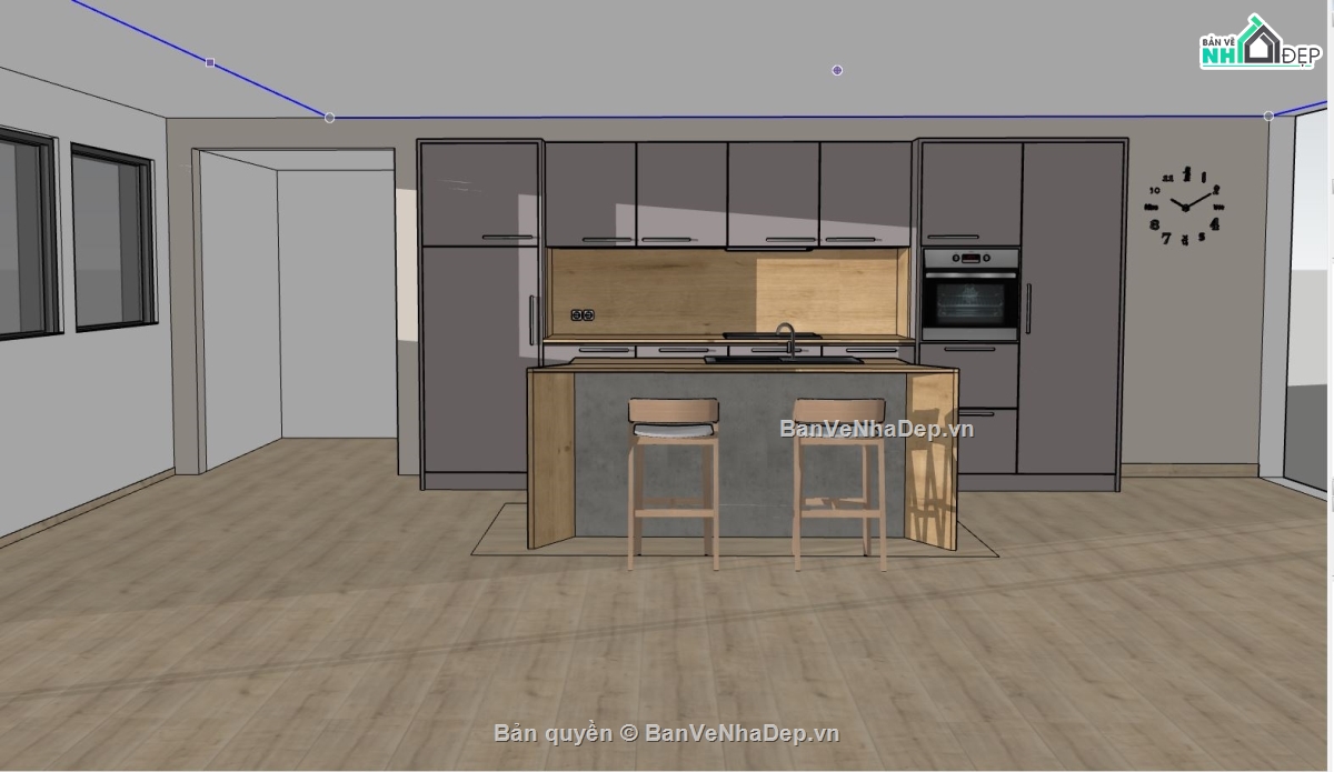 nội thất phòng bếp,su nội thất đẹp,sketchup nội thất phòng bếp,mẫu nội thất phòng bếp