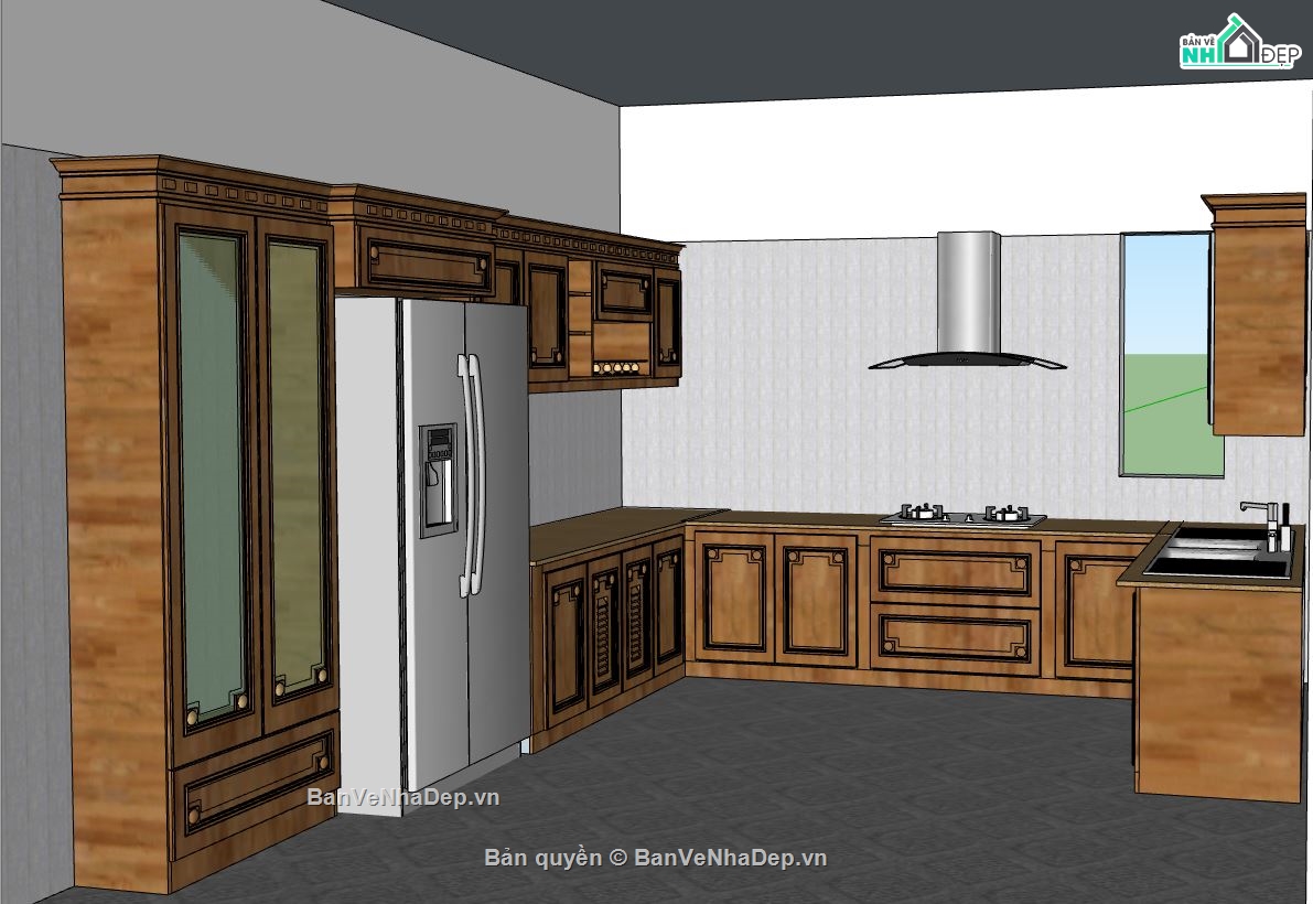nội thất phòng bếp,Model nội thất,sketchup nội thất phòng bếp,file su nội thất phòng bếp