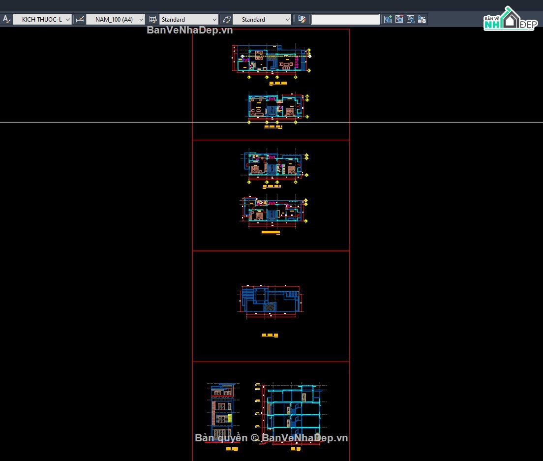 nhà 4 tầng,file cad nhà phố 4 tầng,cad nhà phố 4 tầng,nhà phố 4 tầng cad