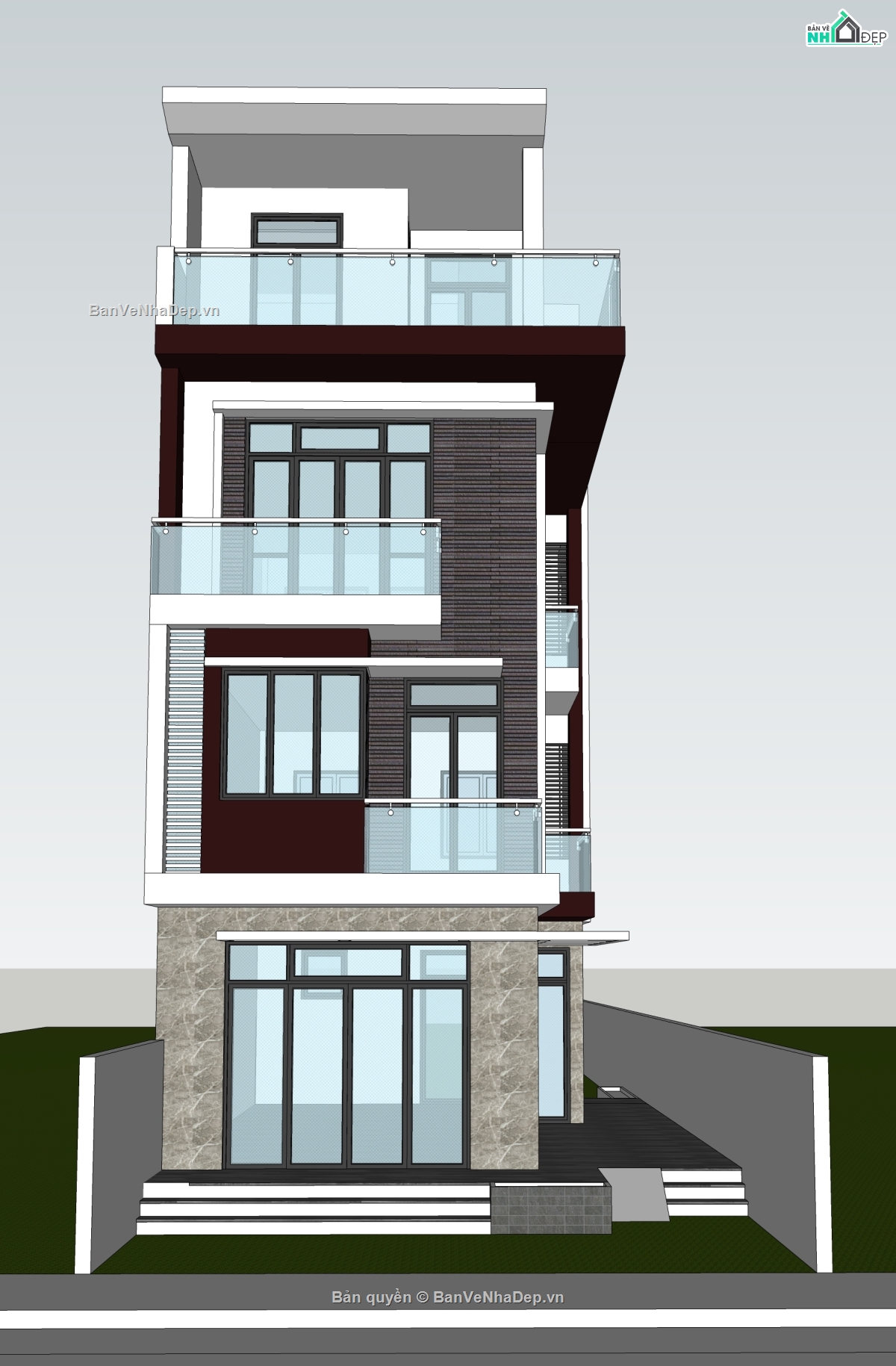 nhà 4 tầng,file cad nhà phố 4 tầng,cad nhà phố 4 tầng,nhà phố 4 tầng cad