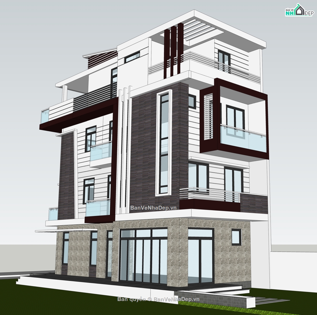 nhà 4 tầng,file cad nhà phố 4 tầng,cad nhà phố 4 tầng,nhà phố 4 tầng cad