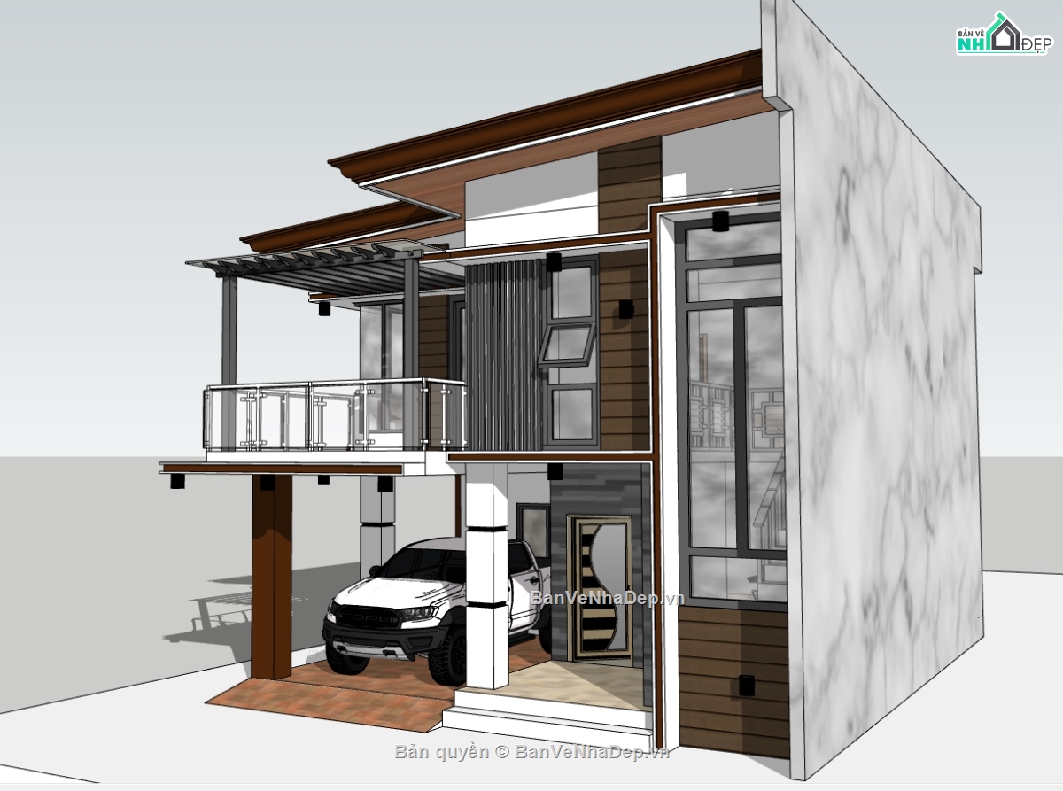 su nhà phố,sketchup nhà phố,nhà phố