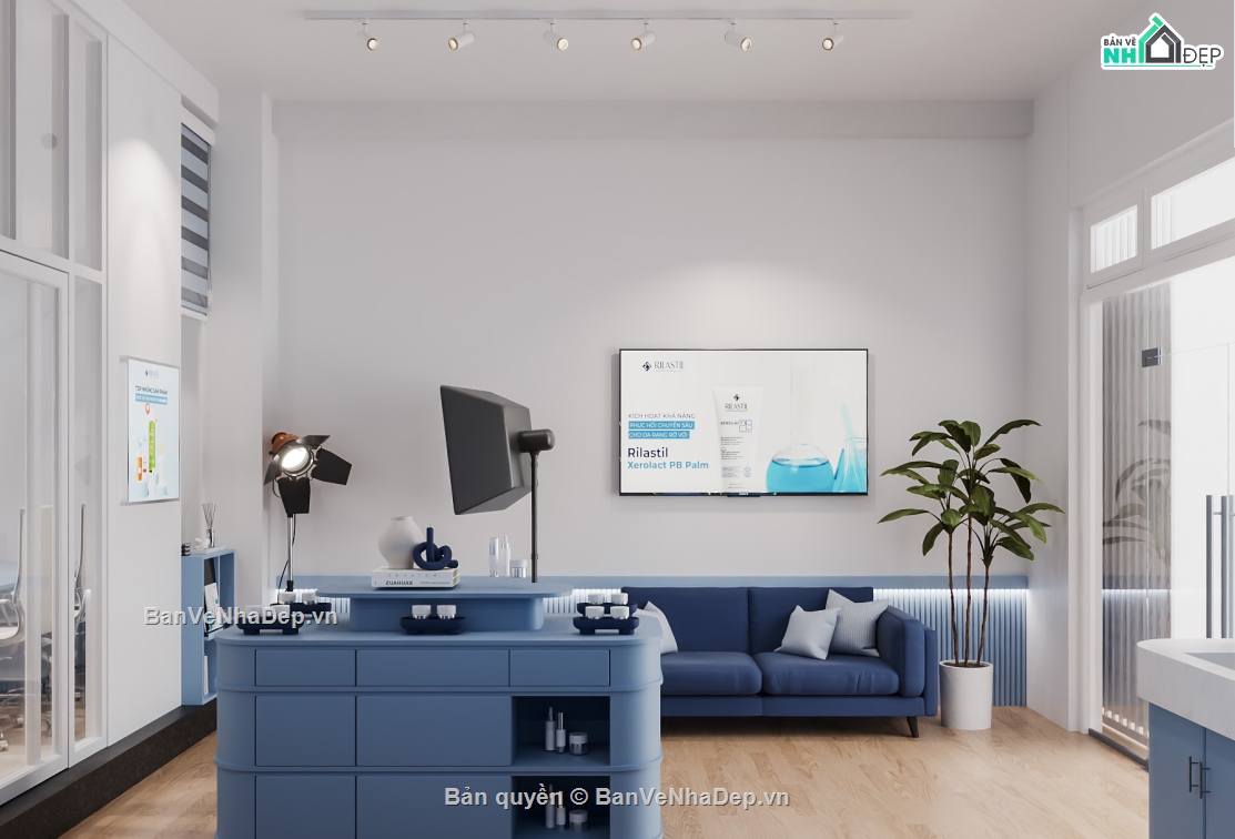 văn phòng,sketchup shop mỹ phẩm,cải tạo nhà ở