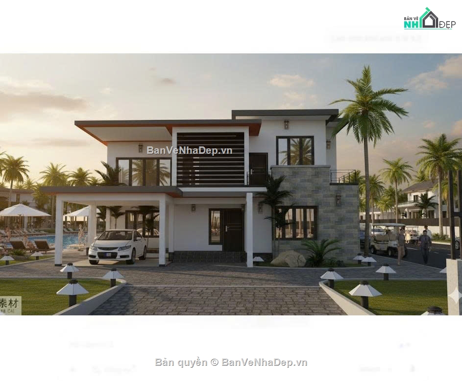 File sketschup biệt thự nghỉ dưỡng 2 tầng,Model sketchup biệt thự nghỉ dưỡng,mẫu biệt thự nghỉ dưỡng hiện đại,mẫu biệt thự nghỉ dưỡng