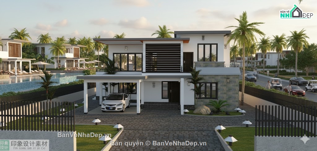 File sketschup biệt thự nghỉ dưỡng 2 tầng,Model sketchup biệt thự nghỉ dưỡng,mẫu biệt thự nghỉ dưỡng hiện đại,mẫu biệt thự nghỉ dưỡng