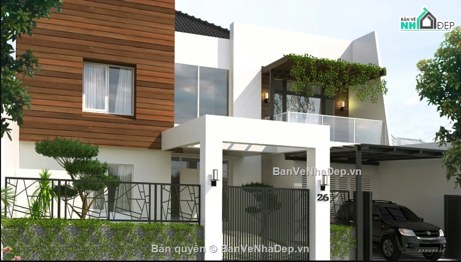 model su biệt thự,su biệt thự phố,file su biệt thự 2 tầng,biệt thự 2 tầng 15x24m,biệt thự phố 15x24m,biệt thự 2 tầng