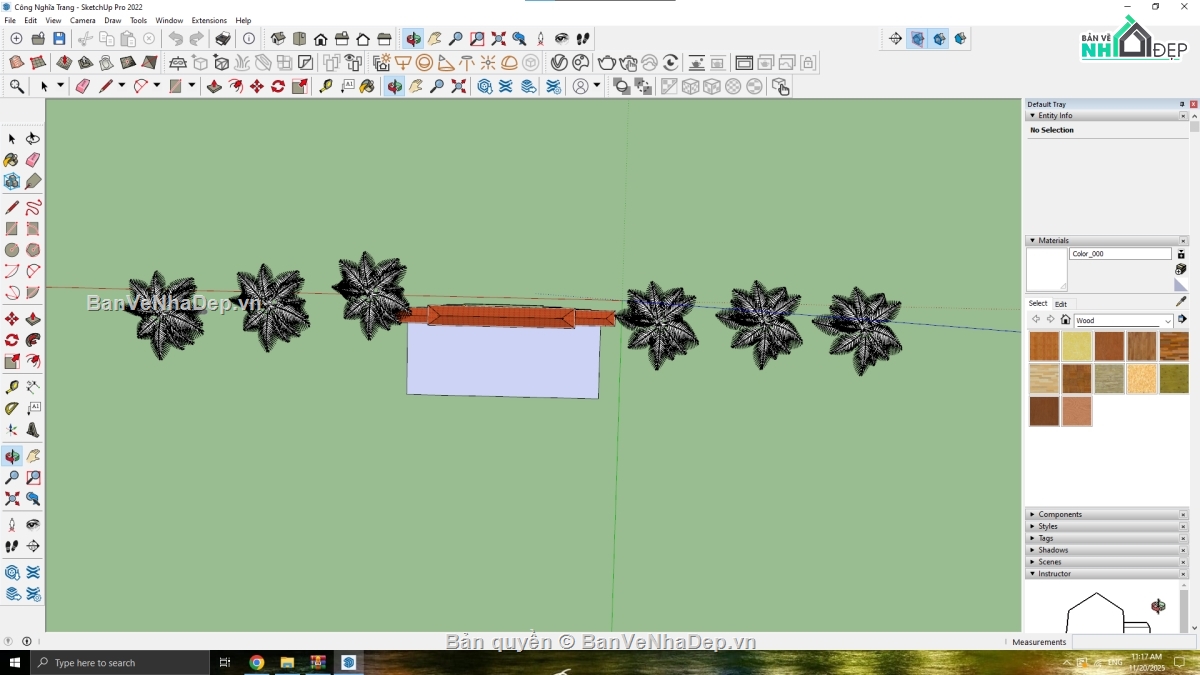 Cổng nghĩa trang,File sketchup cổng,nghĩa trang