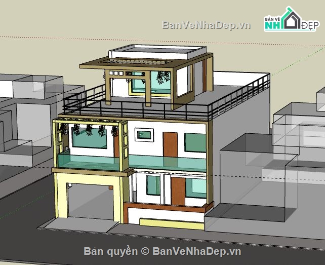 Biệt thự 2 tầng,model su biệt thự 2 tầng,biệt thự 2 tầng file su