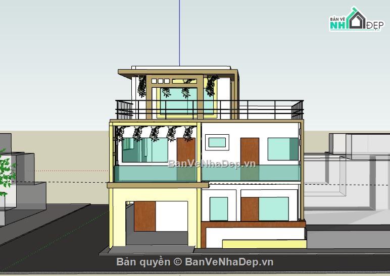 Biệt thự 2 tầng,model su biệt thự 2 tầng,biệt thự 2 tầng file su