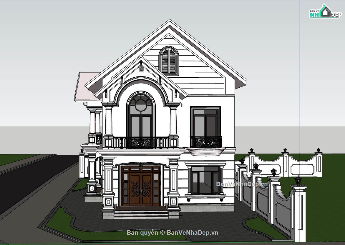 biệt thự 2 tầng,su biệt thự,sketchup biệt thự,su biệt thự 2 tầng,sketchup biệt thự 2 tầng