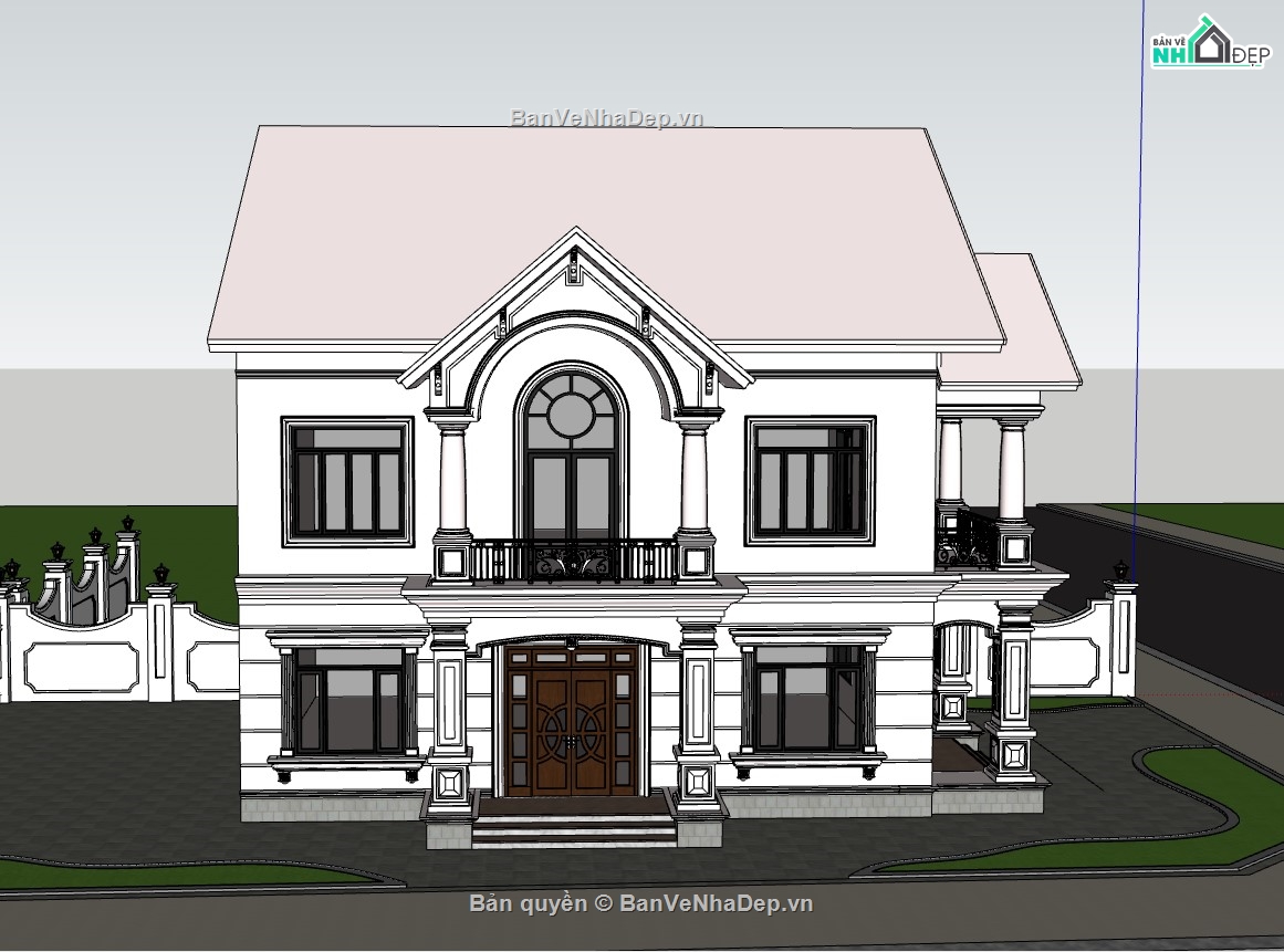 biệt thự 2 tầng,su biệt thự,sketchup biệt thự,su biệt thự 2 tầng,sketchup biệt thự 2 tầng