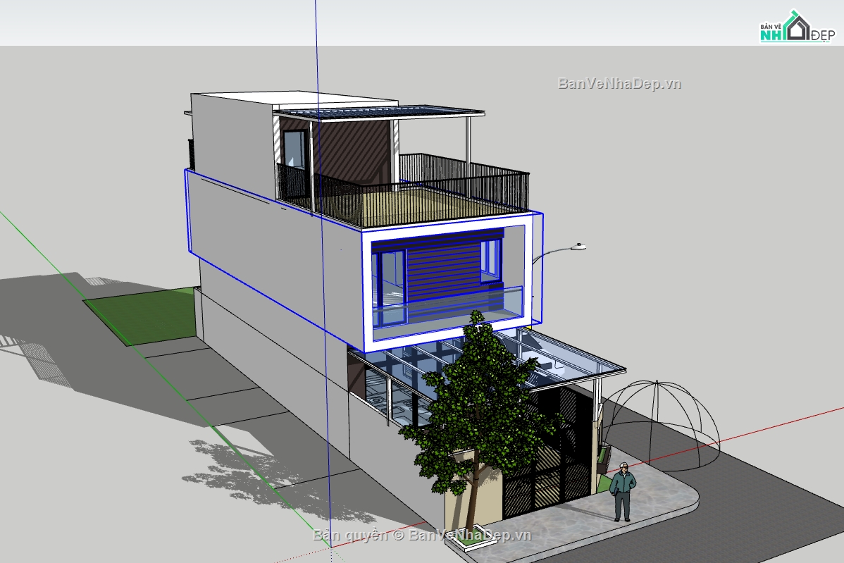 nhà phố 3 tầng,sketchup nhà phố 3 tầng,file su nhà phố,file su nhà phố 3 tầng,model su nhà phố 3 tầng