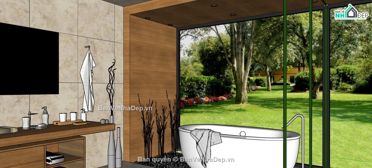 nội thất phòng tắm sketchup,model su phòng tắm,mẫu 3d phòng tắm hiện đại,thiết kế phòng tắm