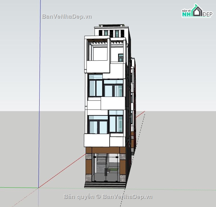 Nhà phố 4 tầng,file sketchup nhà phố 4 tầng,sketchup nhà phố 4 tầng,nhà phố 4 tầng file sketchup,nhà phố 4 tầng model su