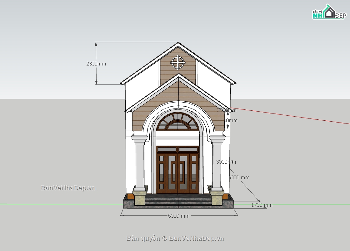 nhà cấp 4,sketchup nhà cấp 4,su nhà cấp 4