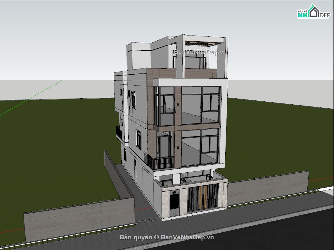File sketchup nhà phố 4 tầng,Model 3d nhà phố 4 tầng,File su nhà phố 4 tầng,nhà phố 4 tầng sketchup,Model su nhà phố 4 tầng,Sketchup nhà phố 4 tầng