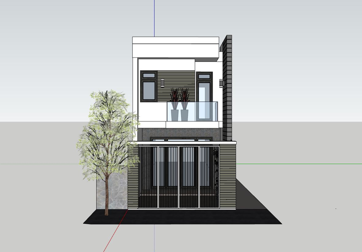 Nhà phố 2 tầng 5x22m,mẫu nhà ống 2 tầng hiện đại,thiết kế nhà phố 2 tầng đẹp