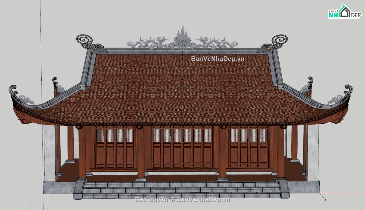 nhà thờ,nhà thờ họ,model nhà thờ