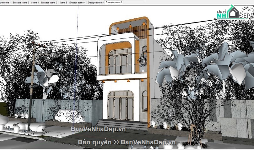 file sketchup nhà phố 2 tầng,3d file sketchup nhà phố 2 tầng,model 3d  sketchup nhà phố 2 tầng,sketchup nhà phố 2 tầng