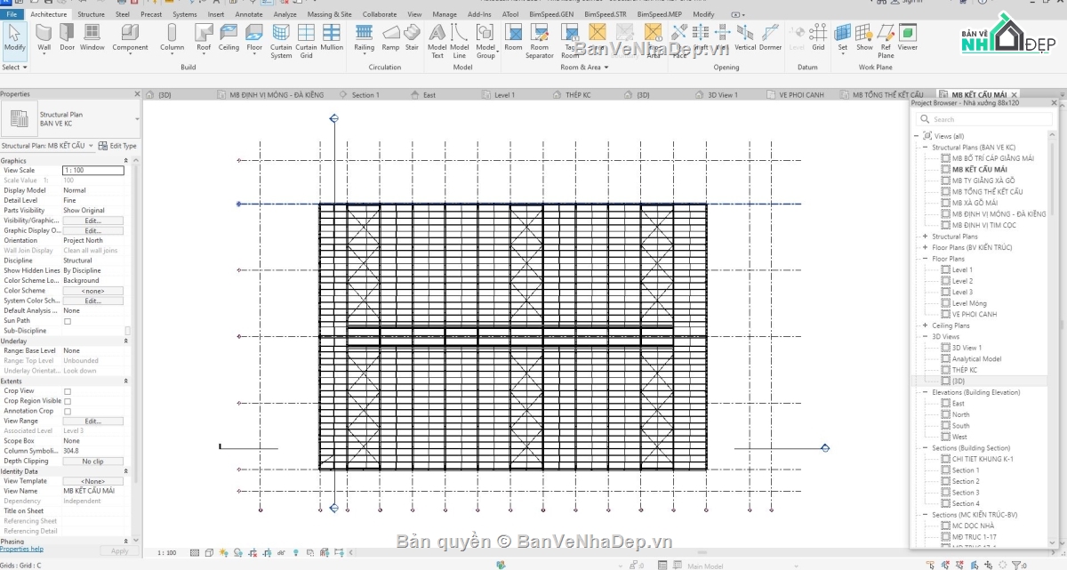 revit,bim,nhà xưởng