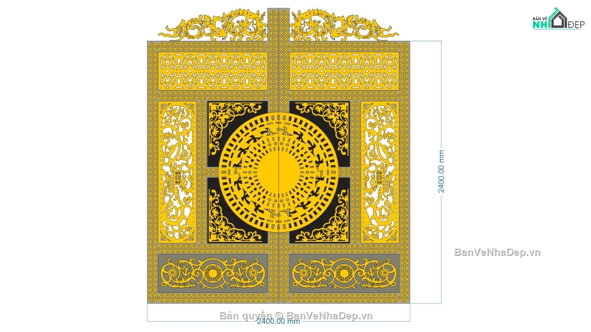 cổng 2 cánh cnc,file cnc cổng 2 cánh,mẫu cổng 2 cánh