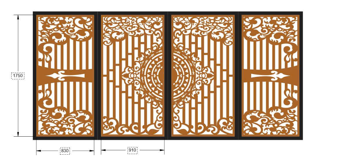 file cổng 4 cánh,mẫu cổng 4 cánh,cnc cổng 4 cánh