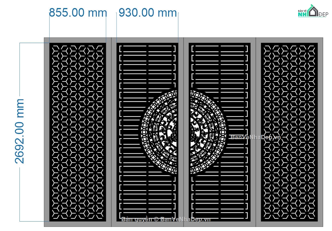 mẫu cổng 4 cánh,file cnc cổng 4 cánh,mẫu cnc cổng 4 cánh