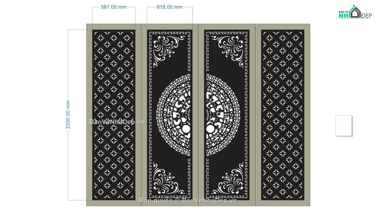 mẫu cổng 4 cánh,file cnc cổng 4 cánh,mẫu cnc cổng 4 cánh