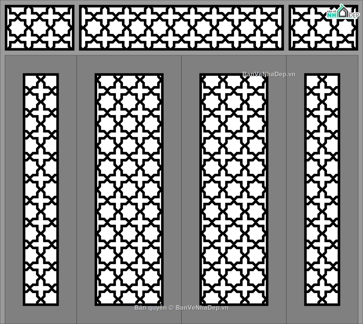 mẫu cổng 4 cánh,cổng 4 cánh và ô thoáng,file cổng 4 cánh và ô thoáng