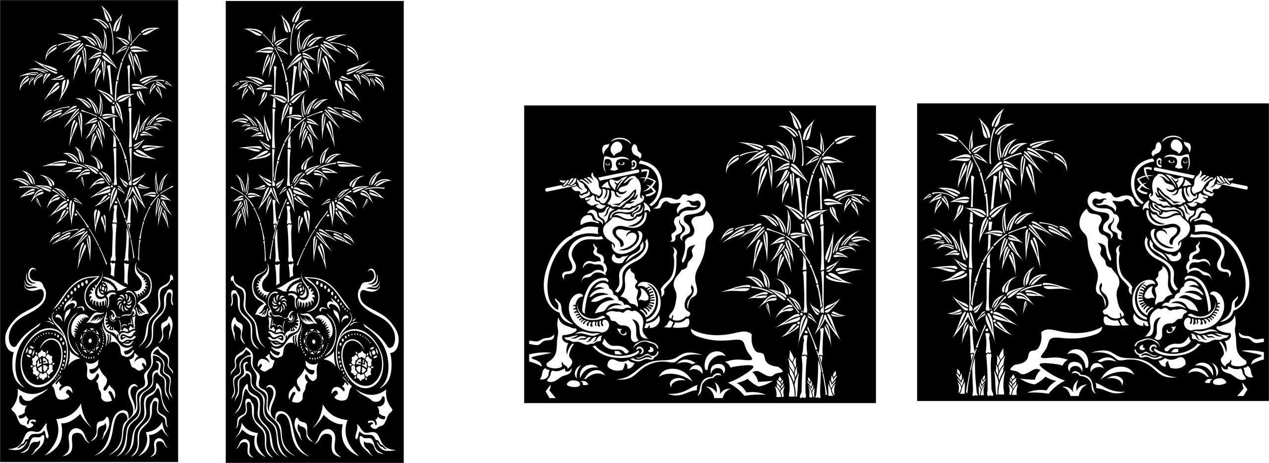 mẫu tranh cnc,mẫu cnc tranh,tranh trâu cnc,file cnc tranh trâu