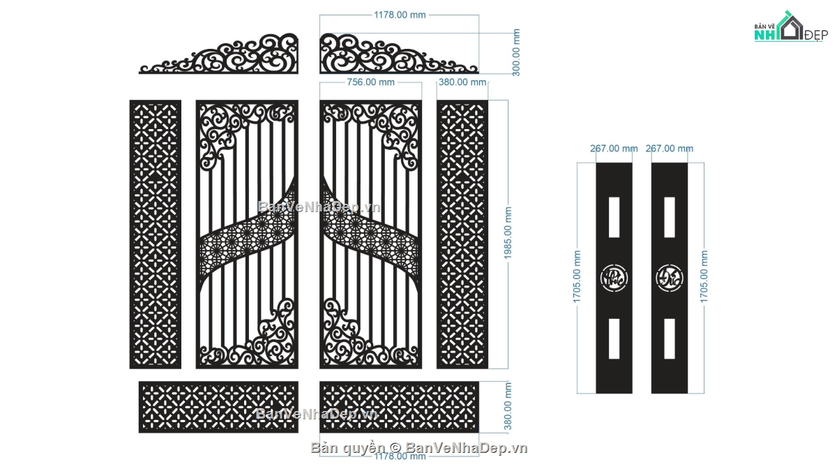 mẫu cổng 4 cánh,file cnc cổng 4 cánh,cnc cổng 4 cánh
