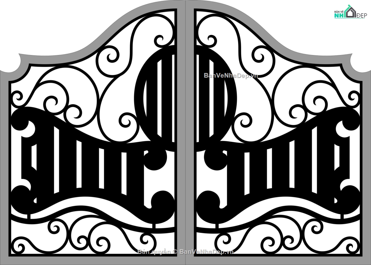 File cổng 2 cánh cnc,file cổng 2 cánh,mẫu cổng 2 cánh