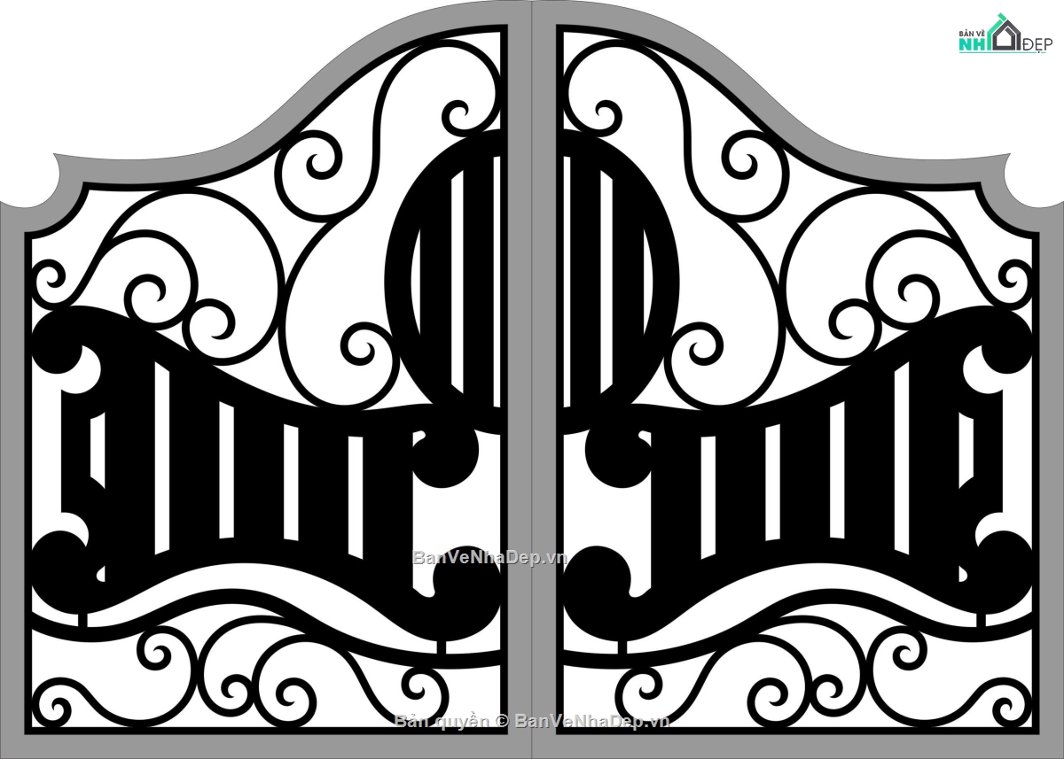 File cổng 2 cánh cnc,file cổng 2 cánh,mẫu cổng 2 cánh