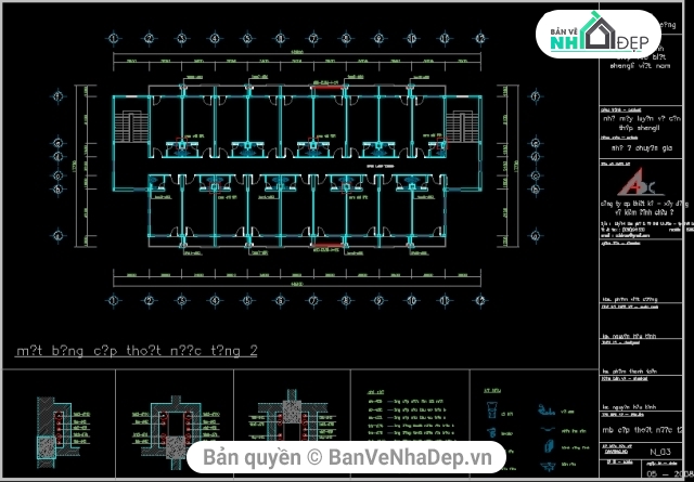 công trình nước,cấp thoát nước,cấp thoát nước nhà phố,cấp thoát nước nhà 3 tầng,bản vẽ cấp thoát nước nhà 3 tầng