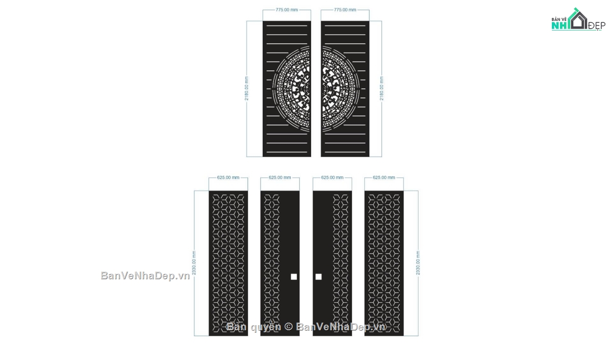 trống đồng,mẫu cổng,mẫu cổng 4 cánh,file cnc cổng 2 cánh