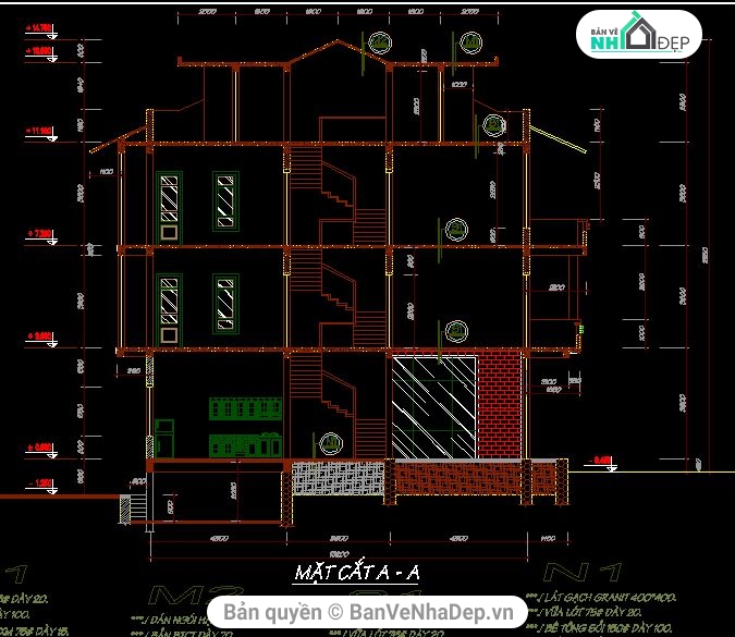 công trình nhà dân,thiết kế công trình,nhà dân 6x13.8m,mẫu nhà dân đẹp