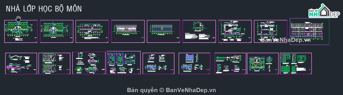 thiết kế kiến trúc trường học,bản vẽ trường học,mẫu trường học đẹp