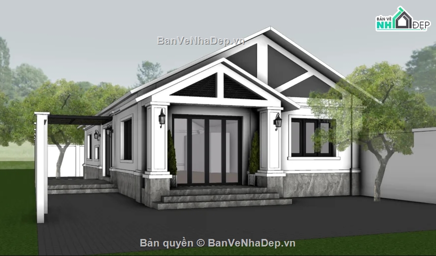 villa,biệt thự,villa 1 tầng