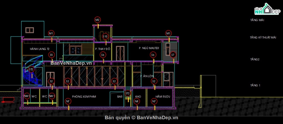 kết cấu villa,bản vẽ villa siêu khủng,bản vẽ biệt thự 2 tầng,kết cấu chi tiết