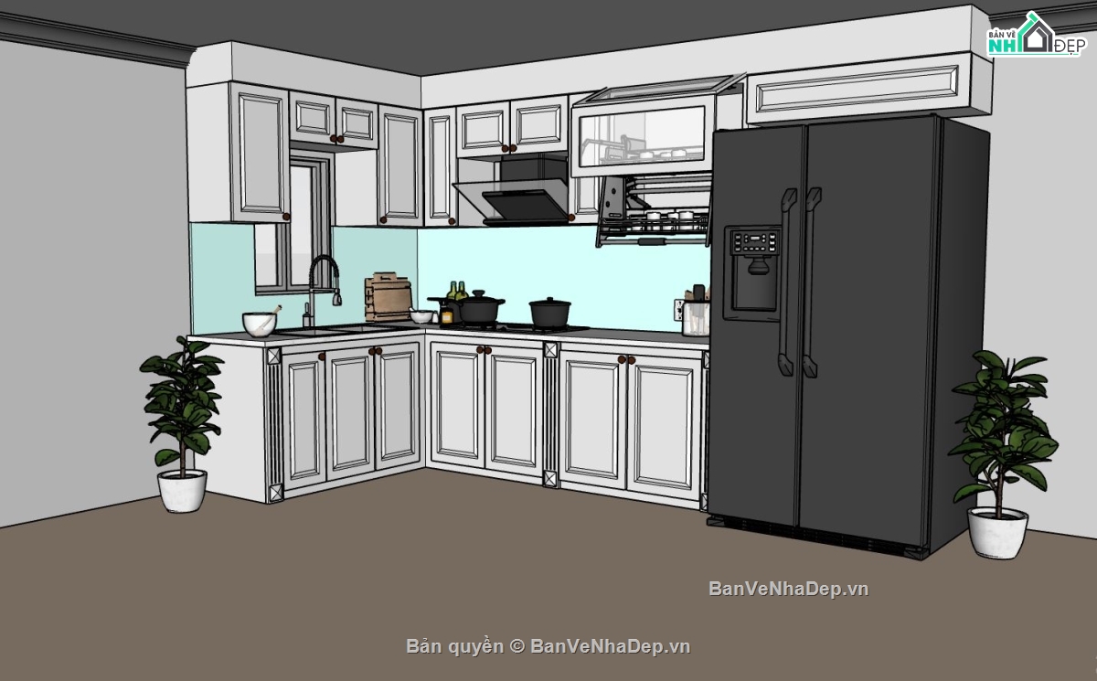 model su phòng khách bếp,phòng khách file sketchup,file sketchup phòng khách bếp,phòng khách bếp file su,sketchup phòng khách bếp