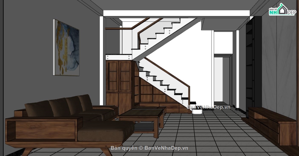 su phòng khách,file sketchup phòng khách,model 3d phòng khách,phòng khách hiện đại