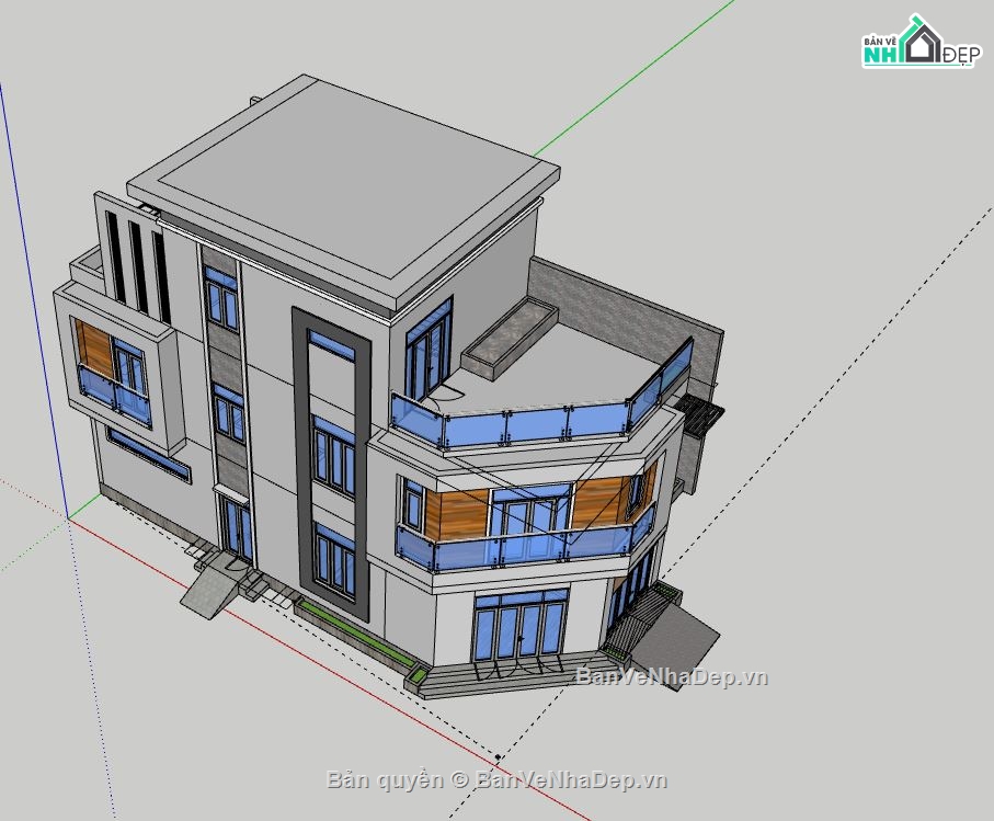 model su nhà phố 3 tầng,nhà phố 3 tầng,file su nhà phố 3 tầng,sketchup nhà phố 3 tầng,nhà phố 3 tầng file su