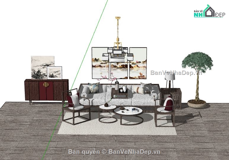 Phòng khách,Model su phòng khách,phòng khách file su