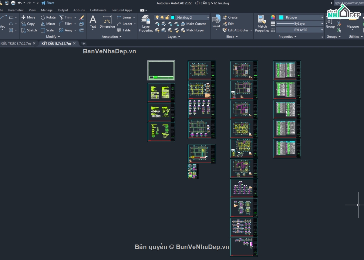 autocad biệt thự 3 tầng,Biệt thự 3 tầng,bản vẽ biệt thự 3 tầng