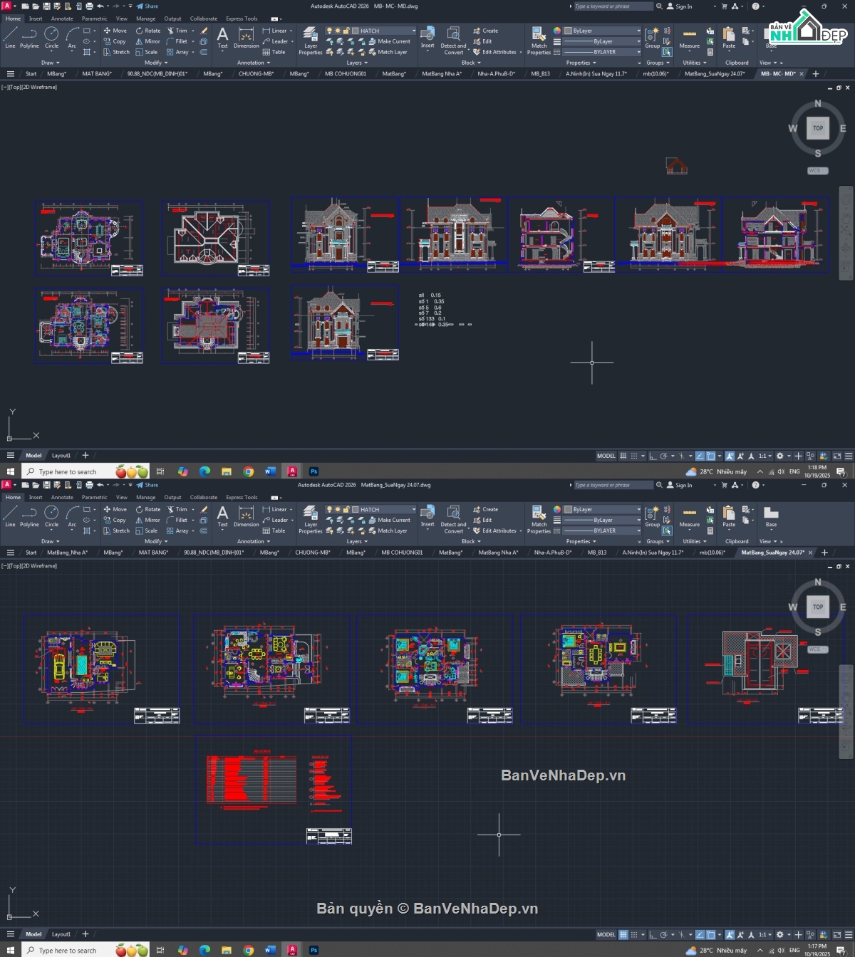 mẫu biệt thự,cad kiến trúc biệt thự,thi công