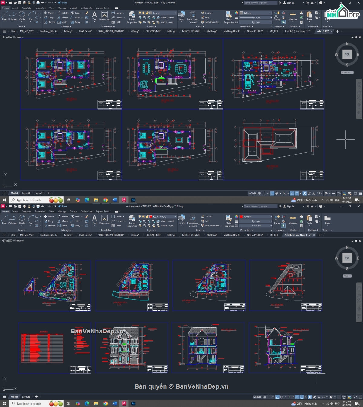 mẫu biệt thự,cad kiến trúc biệt thự,thi công
