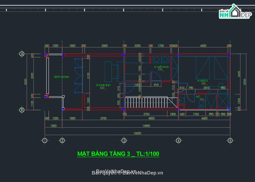 kiến trúc nhà phố,thiết kế nhà phố 3 tầng,bản vẽ nhà phố